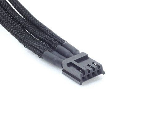 Silverstone Black Sleeved Psu Cable For Three 4-Pin Molex & One 4-Pin Floppy Adapter Pp06B-3Per10F #TOP6