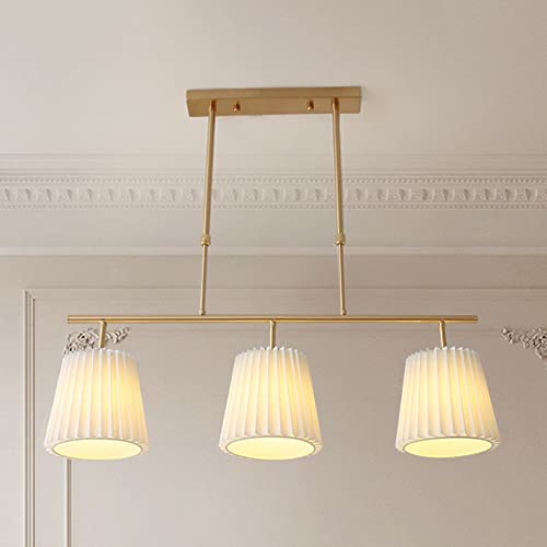 Lampe suspendue au plafond pour chambre et étude lustre tissu JOMBID 3 lumières