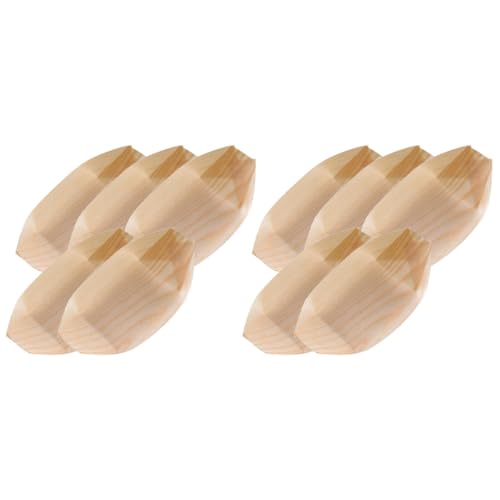 Platos desechables de sushi de madera 60 pcs miniatura 1