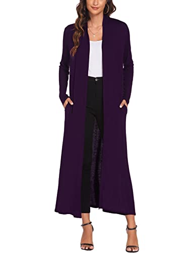 Image of Bluetime Women Floor Length Open Front Cardigan