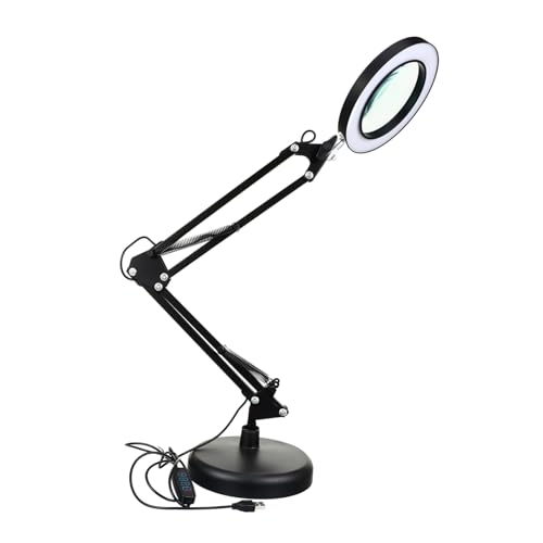 iplusmile 1Juego Lupa LED con Soporte para Manualidades y Belleza Iluminación Suave para Uso Escritorio