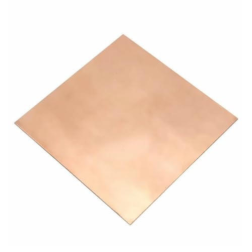 HJIAMA Lastra di Rame 150 x 150 x 0,8 mm, Facile Lavorare Piastra di Rame, Utilizzato per Riparare Realizzare Oggetti Artigianato, Medaglie, Gioielli Fogli di Ottone
