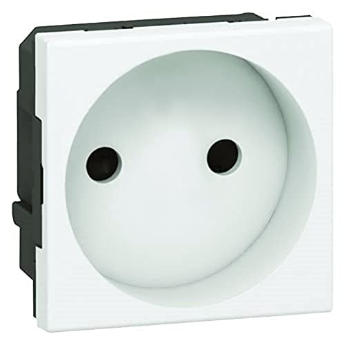 Legrand - Prise de courant sans terre Mosaic - Blanc - 2 modules