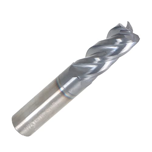 Image of waltyotur 4 Flute Carbide End Mill 1-1 /4 Inch Cutting Length x 3 Inch Overall Length x 1 /2 Inch Shank Diameter for Aluminum Cut Non-Ferrous Metal Upcut CNC 1 Pcs