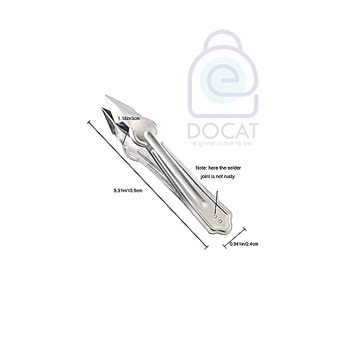 Image of DOCAT Stainless Steel Pineapple Seed Clip Eye Remover Kitchen Tool - 1 Piece (Manual)