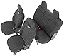 Rough Country Neoprene Seat Covers for 18-22 Jeep Wrangler JL | 2-Door - 91020, Black