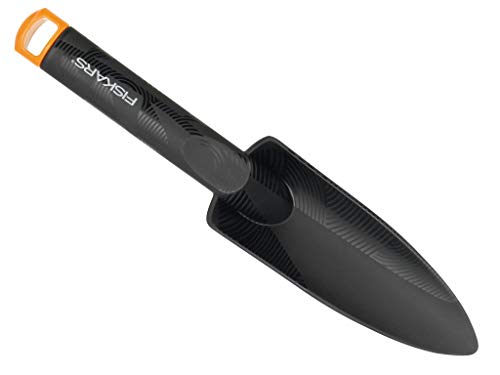 Fiskars Pflanzkelle zum Ein- und Umpflanzen, Solid, Länge: 29,1 cm, Schwarz/Orange, FiberComp/Hochwertiger Stahl, 1000695