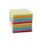 Flächenmasse 80 g/m² Idena 311023 - Notizklotz, 9 x 9 x 9 cm, 80g/m², ca. 700 Blatt, kopfgeleimt, farbig, 1 Stück