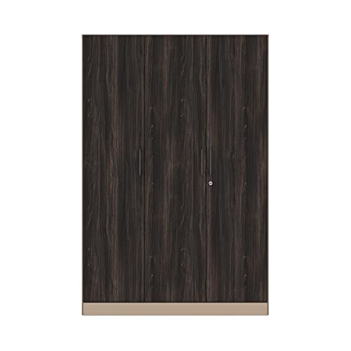 Image of Wakefit Wardrobe | 1 Year Warranty | Engineered Wood Almirah, Cupboard for Clothes Storage | 3 Door, 6 Shelves, 1 Drawer, 1 Hanging Space | Cashmere Plus - Frappe-Wyoming Maple