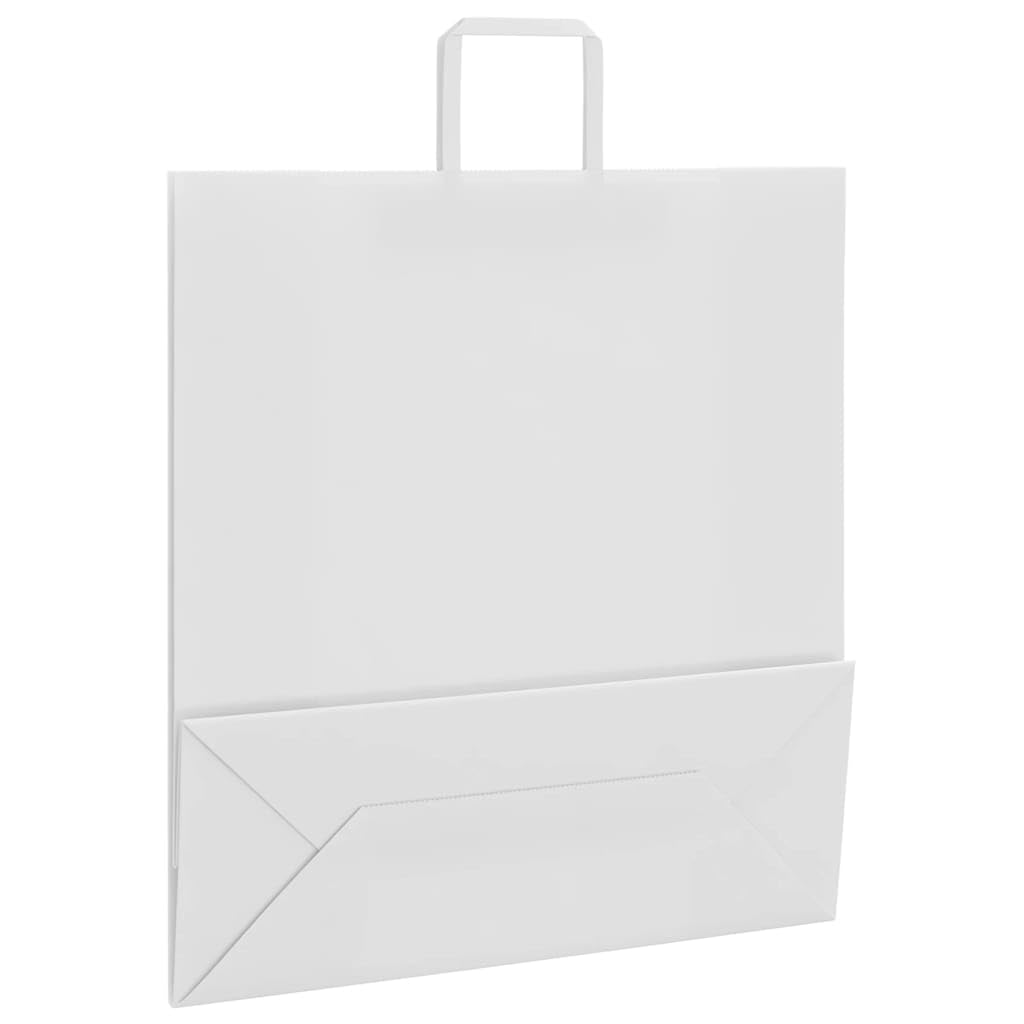 vidaXL Bolsas de Papel con Asas 50 uds Blanca 45x17x48 cm