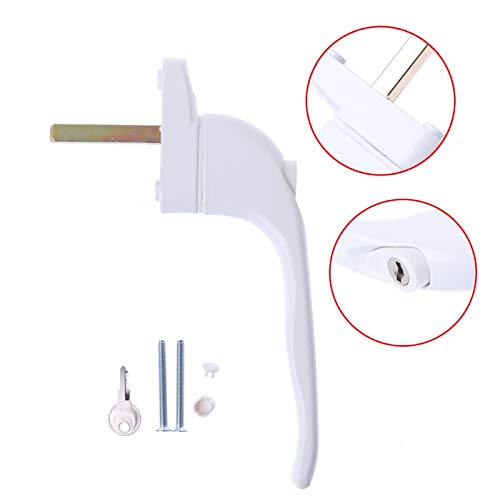 Poignées de fenêtre Blanches universelles - Verrouillage à clé pour Double vitrage PVC