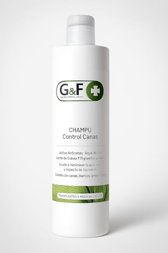 Champú control Canas. Ayuda a minimizar la aparición y aspecto de las canas. Champús anticanas. Shampoo. Champú natural contra las canas en envase de 300ml. Para el cuidado diario del cabello.