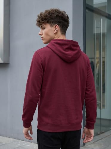 Image of HOODMASTER Unisex Fleece Hoodie Sweatshirt with Pockets Full Sleeves Regular Fit Solid Pattern Hooded Neck and Standard Length | Hoodies for Men & Women