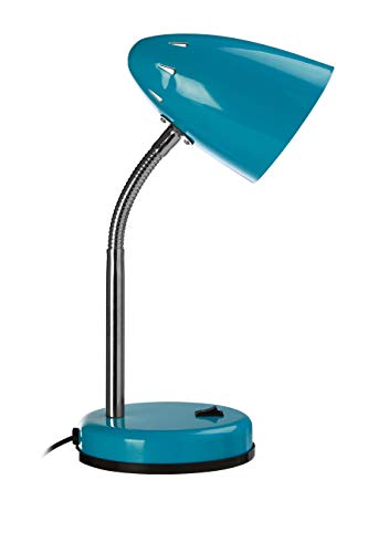 Premier Housewares 2501286 Luma Flexi Desk Lamp - Blue , H37 x W13 x D13cm