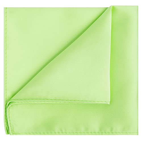 Image of KissTies 6PCS Satin Pocket Square Plain Color Handkerchief Gift Set