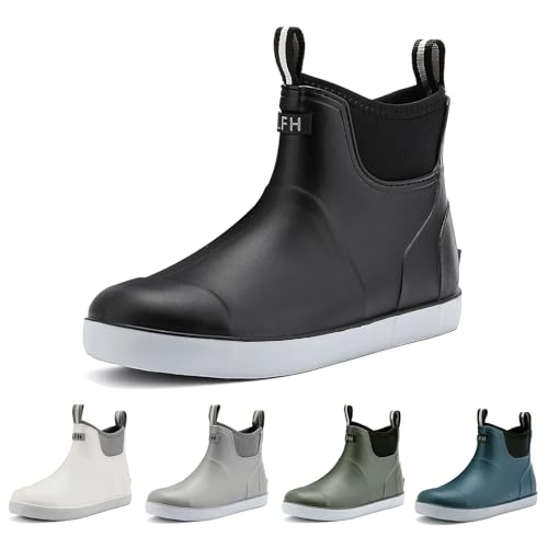 zaxunai Stivali Pioggia Gomma Uomo, Stivaletti Antinfortunistica Uomo, Stivali Da Pesca, Antiscivolo...