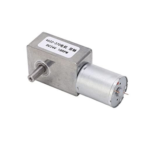 Dc Worm Gear Motor for Square Double Shaft Double Axis for Mini Two Shaft Miniature Shaft for Twin Shaft Coupled Shaft Pneumatic Motors (18RPM)