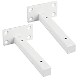 Tablarträger Schwerlast, SAYAYO Regalhalterung Regalträger Weiss Wandkonsole 150mm Regal Halterung Wand 2 Stück Regalkonsole Holz für Schlafzimmer, Küche, Bücherregale usw, EJT150W-2P