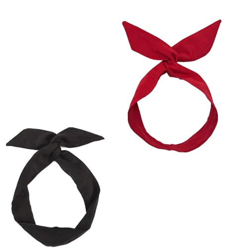 LATRAT 2 Stücke Biegbares Stirnbänder, Twist Bow Wired Stirnbänder, Vintage Twist Draht Retro Stirnband Haarband LATRAT 2 Stücke Biegbares Stirnbänder, Twist Bow Wired Stirnbänder, Vintage Twist Draht Retro Stirnband Haarband