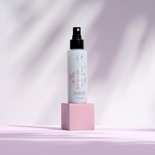 W7 Ready Set Glow Trio - 3 Piece Set - Makeup Setting Spray - Shimmer Finish - Long-Lasting, Ultra-Fine Formula (Rose Gold, Gold & Holo)