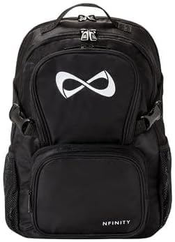 Nfinity Classic Cheer Backpack – Lightweight Sports Backpack with Detachable Pouch and Laptop Sleeve – Ideal for Cheerleading, Travel, and Daily Use