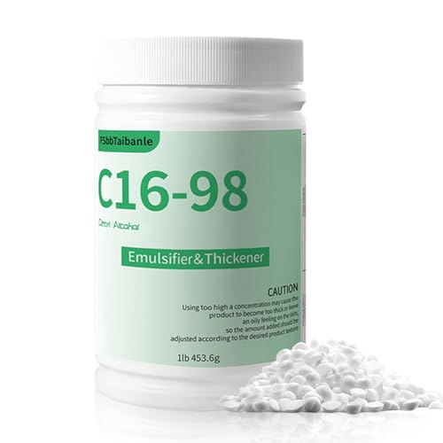 Cetyl Alcohol 1 lb (453.6g) - 98%+ High Purity C16 Cetyl Alcohol - Cosmetic Grade for Lotion Making, DIY Creams, Hair Conditioners - Natural Emulsifier & Thickener