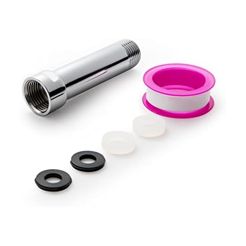 OFFO Shower Head Extension Arm, Shower Arm Extension Shower Head Extender Made of 304 Stainless Steel Shower Pipe Extension, Chrome 3 Inches Cover