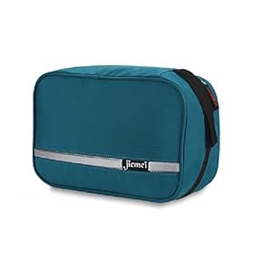 Hanging Toiletry Bag Waterproof, Jiemei Travel Wash Bag for Men & Women with 4 Compartments, Foldable Compact Size…