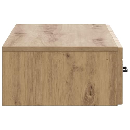 Estantería de pared de madera roble Artisan premium, mueble auxiliar flotante robusto 7