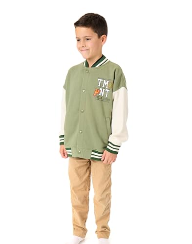 Teenage Mutant Ninja Turtles Boys Bomber Jacket | Kids TMNT Character Varsity Jacket in Green | Childrens Baseball Jacket