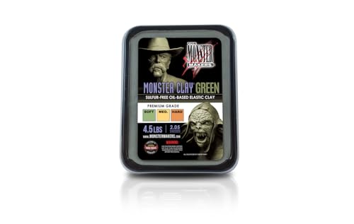 Monster Clay Premium Grade Modeling Clay (Green - Medium - 4.5lb)