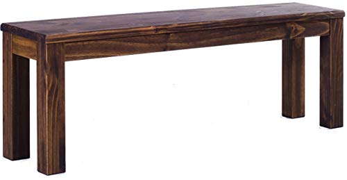 B.R.A.S.I.L.-Möbel Brasilmöbel Sitzbank 130 cm Rio Classico Eiche antik Massivholz aus Pinie, Verschiedene Größen & Farben, ideal für Esszimmer & Küche