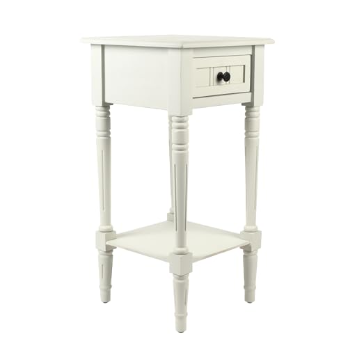 Image of Decor Therapy Simplify 1-Drawer Accent Table, Sturdy Narrow End Table, 28 inch x 14 inch x 14 inch - Sea Glass