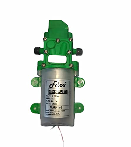 Image of Filox 12V Diaphragm Water Pump for Battery Sprayers - Runs on 12V Battery | Self Priming DC Pump | High Performance Motor for Agriculture Spray, Pesticide Sprayer, Irrigation, Car Wash & Cleaning Use