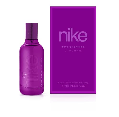 NIKE - Purple Mood, Colonia Mujer, 100 ml, Perfume Formato Spray, Eau de Toilette Natural y Femenina, Aroma Floral Gourmand, Fragancia Fresca, Dulce y de Larga Duración