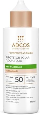 ADCOS, Protetor Solar Facial Adcos Aqua Fluid FPS50 Tonalizante 40ml