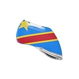 Democratic Republic of The Congo Flag Kinshasa Golf Head Cover Premium Blade Putter Headcover fit for Most Brands