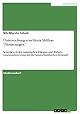 herta müller atemschaukel referat  Untersuchung von Herta Müllers \
