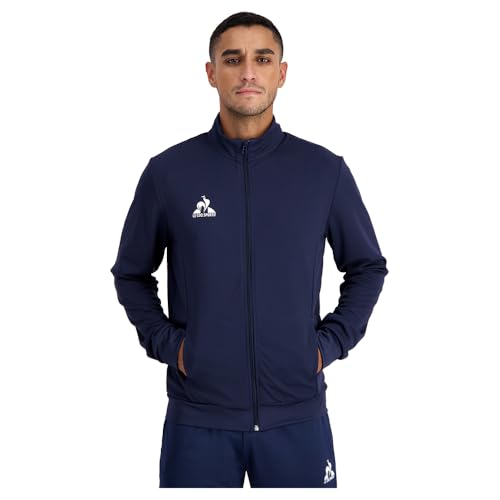 Le Coq Sportif - Training FZ Sweat N°1 Homme - Full Zip Polyester Capuche Vêtement de Sport Habillement Quotidien Performance et Style Actif - M - Bleu Dress Blues