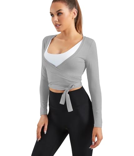 Image of Women Tie Front Shrug Long Sleeve Bolero Cardigan Lightweight Casual Tops