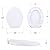 Miibox Removable Round Bowl Matte White Toilet Seat, with Nonslip Grip-Tight Never Loosen Bumpers Prevent Shifting, No Slamming Slow and Quiet-Close Seat, Quick Release for Easy Cleaning