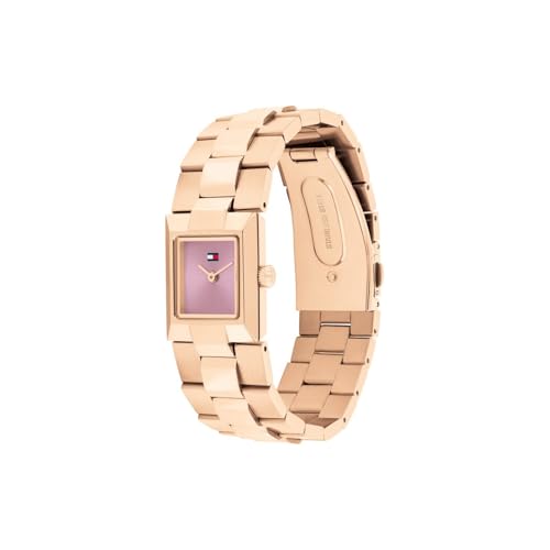 Image of Tommy Hilfiger Ivy Quartz Analog with Purple Dial Rose Gold Stainless Steel Strap Watch for Women - TH1782788