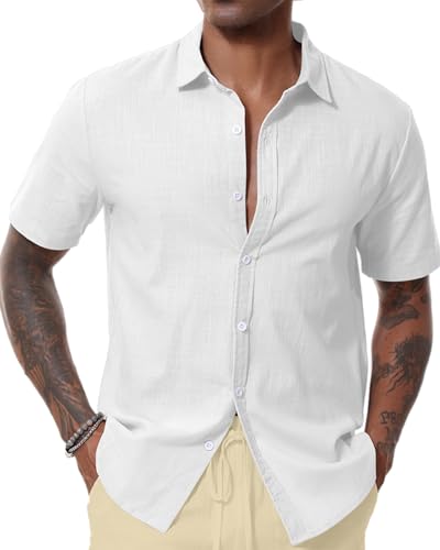 Chemise d'été décontractée en lin LVCBL pour vos journées en terrasse