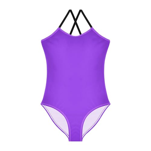 Blue Violet Girls' One Piece Swimsuits Beach Swimwear Bathing Suit for Beach 3-10 Years