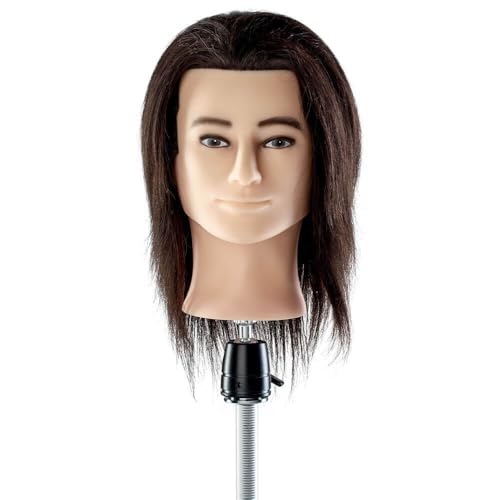 Tête de coiffeur 100% cheveux naturels pour entraînement