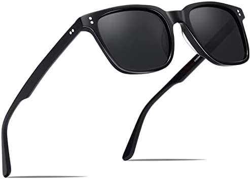 CARFIA Retro Square Mens Sunglasses Polarised Eyewear 100% UV Protection