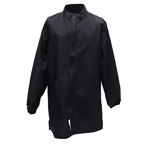 UKCOCO Pet Grooming Smock- Dog Grooming Smock with Full Zipper Anti- Static Pet Grooming Work Clothes Pet Beautician Jacket Smock Dog Cat Cosmetologist Uniforms for Pet Shop for Men& Women