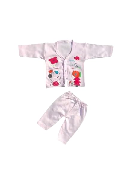 Image of Baby Full Sleeve Jhabla and Pyjama Set, Pack of 3