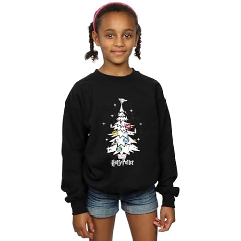 Harry Potter Girls Christmas Sweatshirt Black 9-11 Years Cover