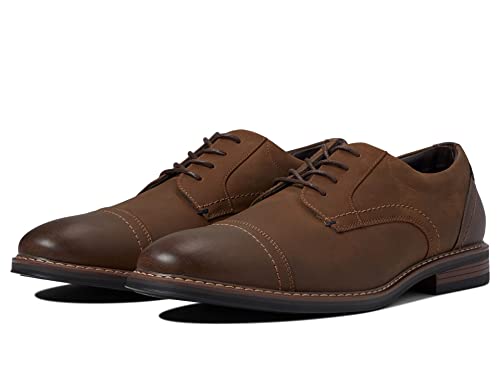 Image of Nunn Bush Men's Centro Flex Cap Toe Oxford Dress Casual Leather Comfortable Lace Up